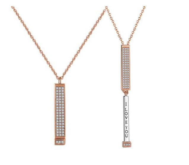 Explosive Trend Sweet Personality Necklace Zircon Inlaid Diamond Fashion Pendant Jewelry