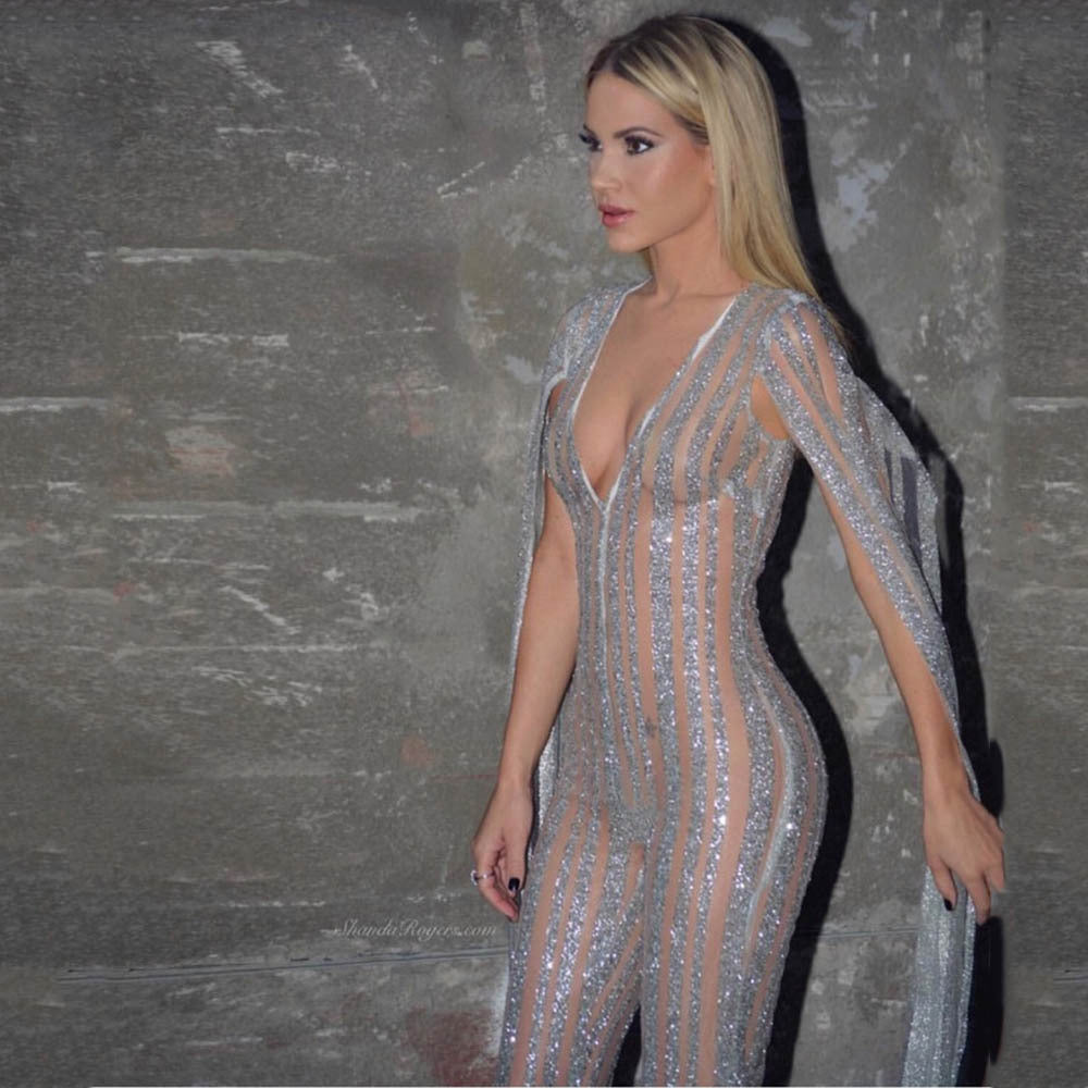New Bronzing Long-sleeved Slim Sexy Long Dress