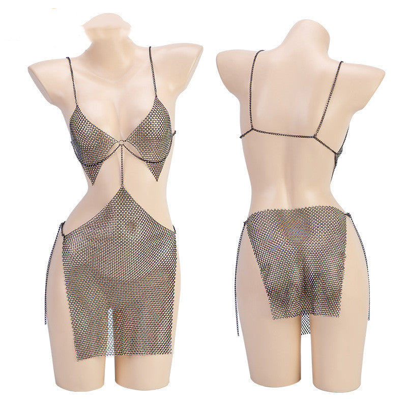 Women's Fashion Halter Dress Uniform Set
