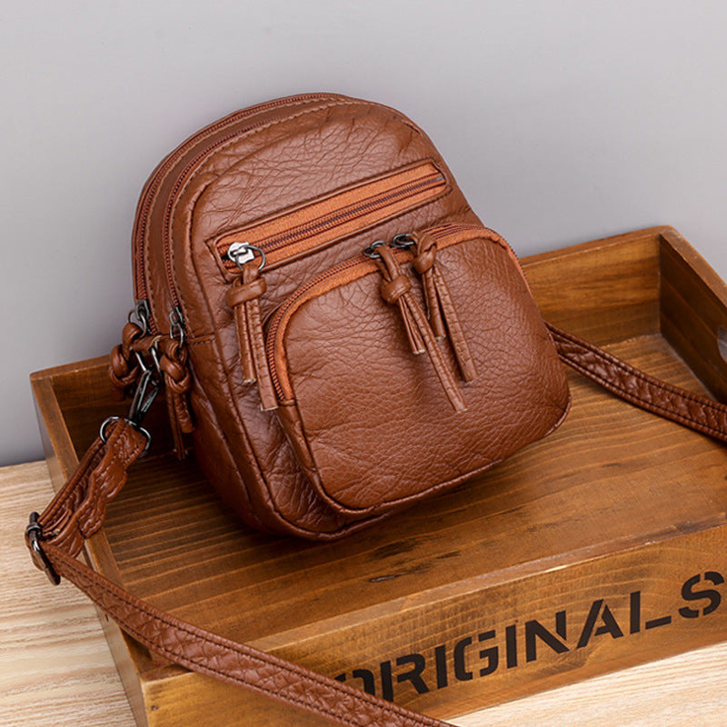 New Soft Leather Shoulder Bag Retro Ladies