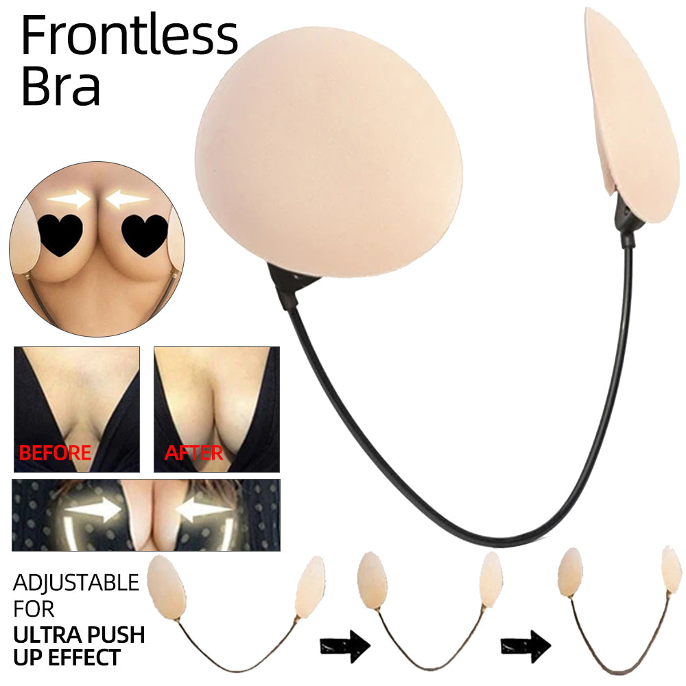 Summer Thin Gather Nipple Patch Underwear Accessories Deep Plunge Bra Kit Push-up Frontless Bra Backless Strapless Bra