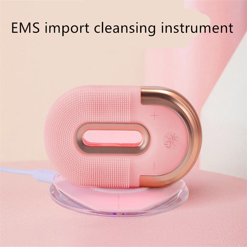 Electric Silica Gel Facial Cleanser Vibration Cleansing Instrument Cleansing Blackhead Skin Deep Washing Massage Brush