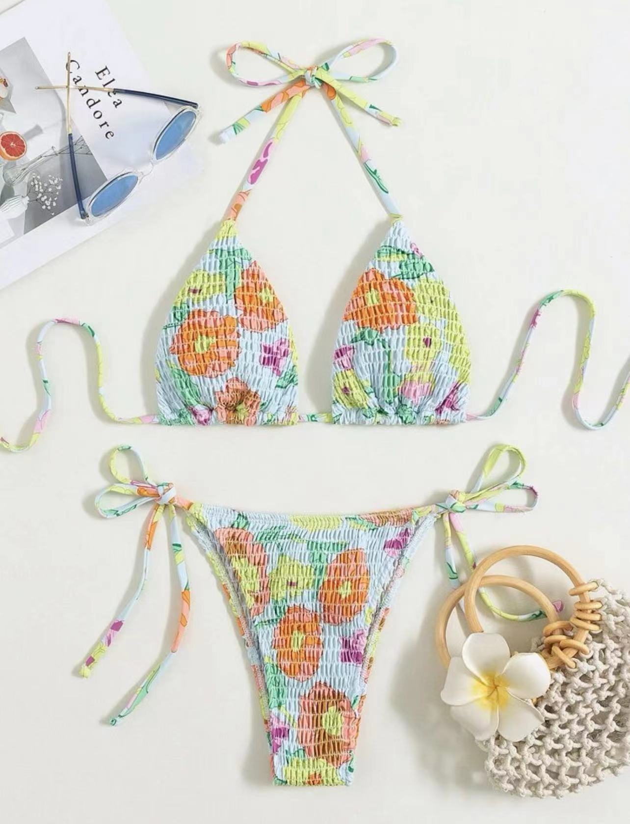 A Flower First Seen Bikini Print To Attract New Swimwear