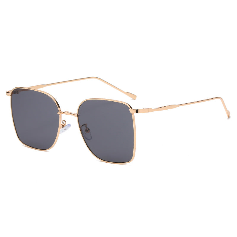 Square Sunglasses Trend Street Shooting Male Cross-border Metal Big Female