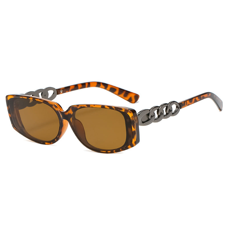 New European And American Retro Metal Chain Sunglasses