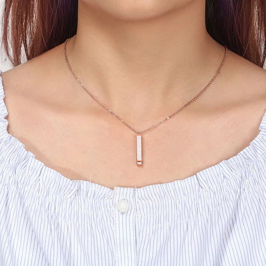 Explosive Trend Sweet Personality Necklace Zircon Inlaid Diamond Fashion Pendant Jewelry