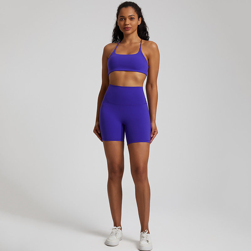 Fitness Clothes Running Sports Set Summer High Waist Buttock Lifting Speed Dry Female