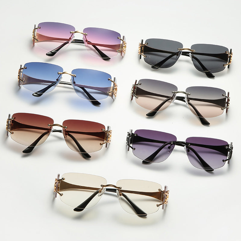 Cut-edge Diamond Decorative Trend Sunglasses