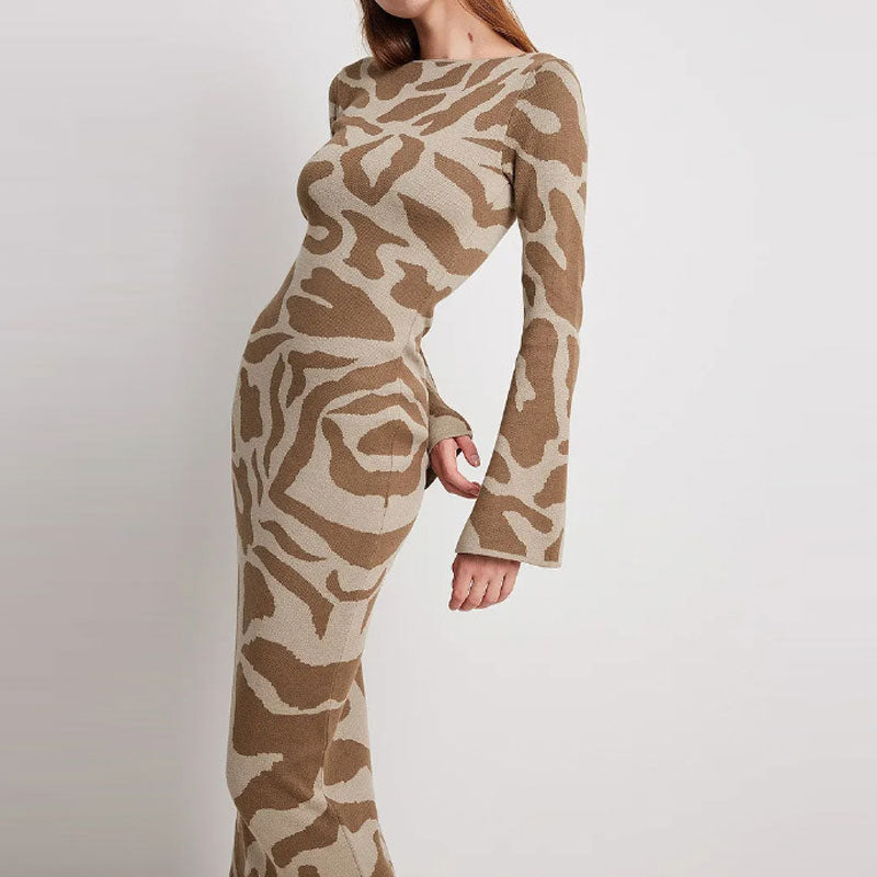 BellaVogue Printed Slim Fit Dress