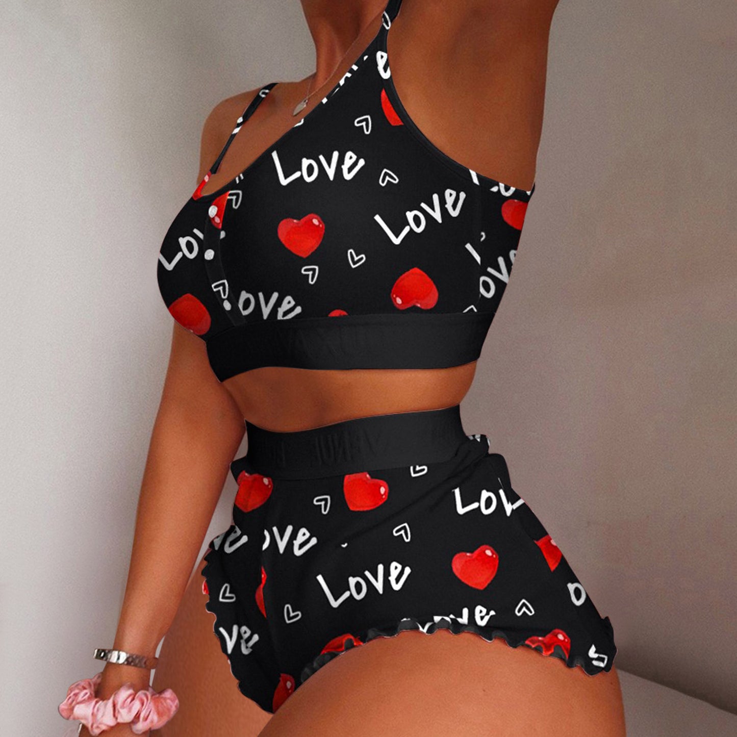 New Sexy Bikini Two-piece Set Of Split Printed Sling