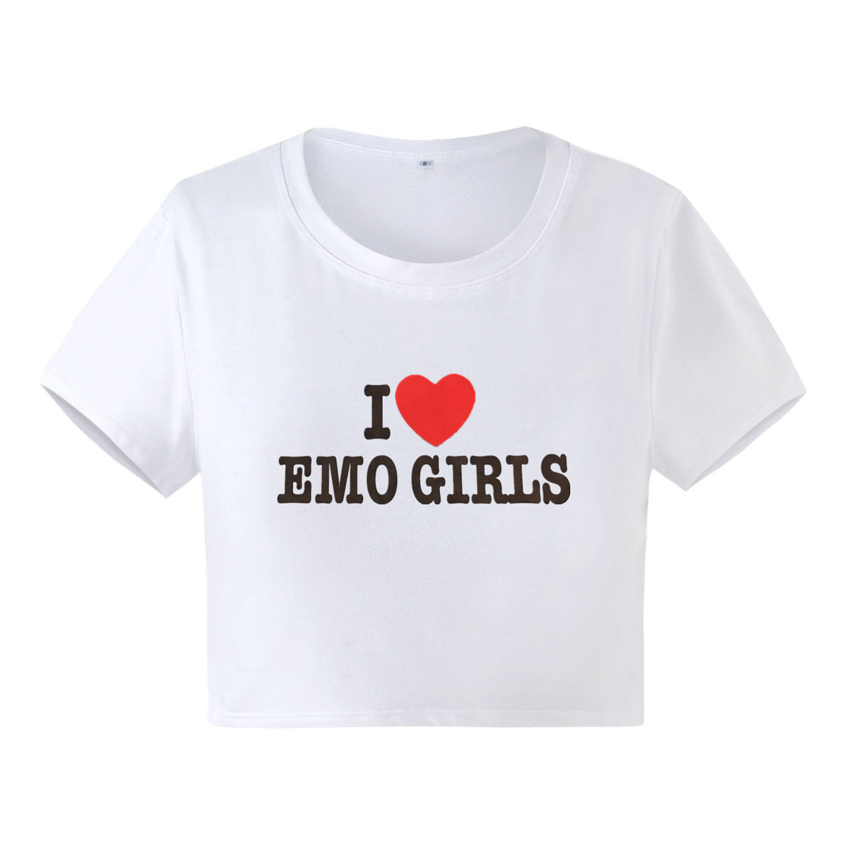 Letter Printed Slim Round Neck Short Sleeve T-shirt Top