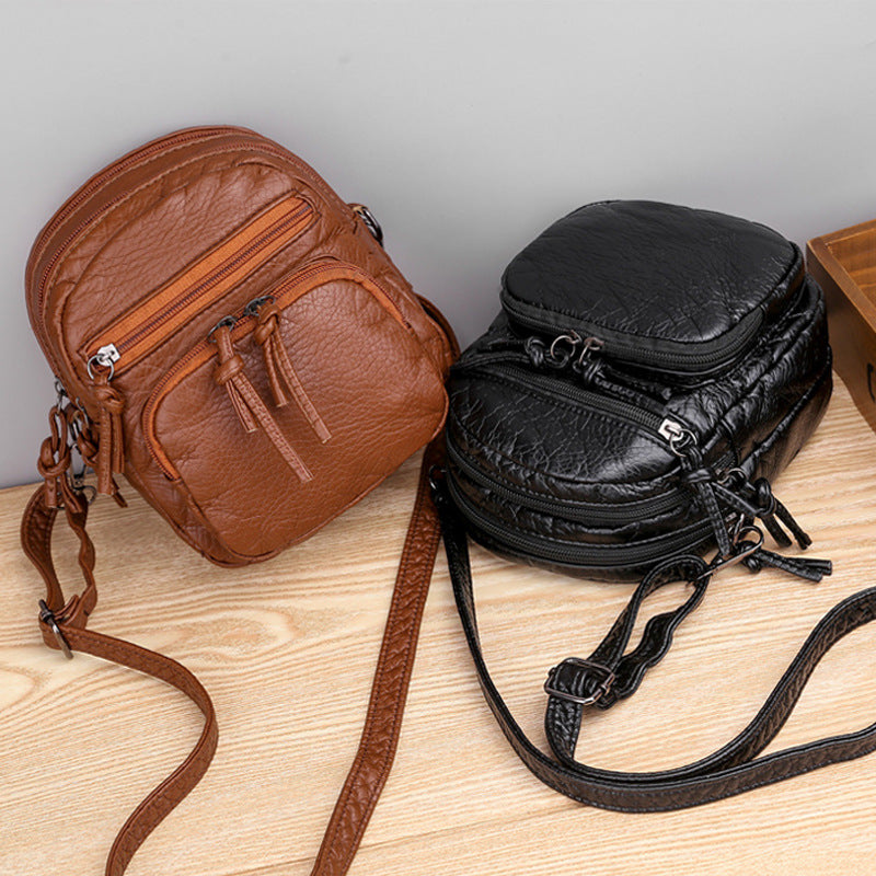 New Soft Leather Shoulder Bag Retro Ladies