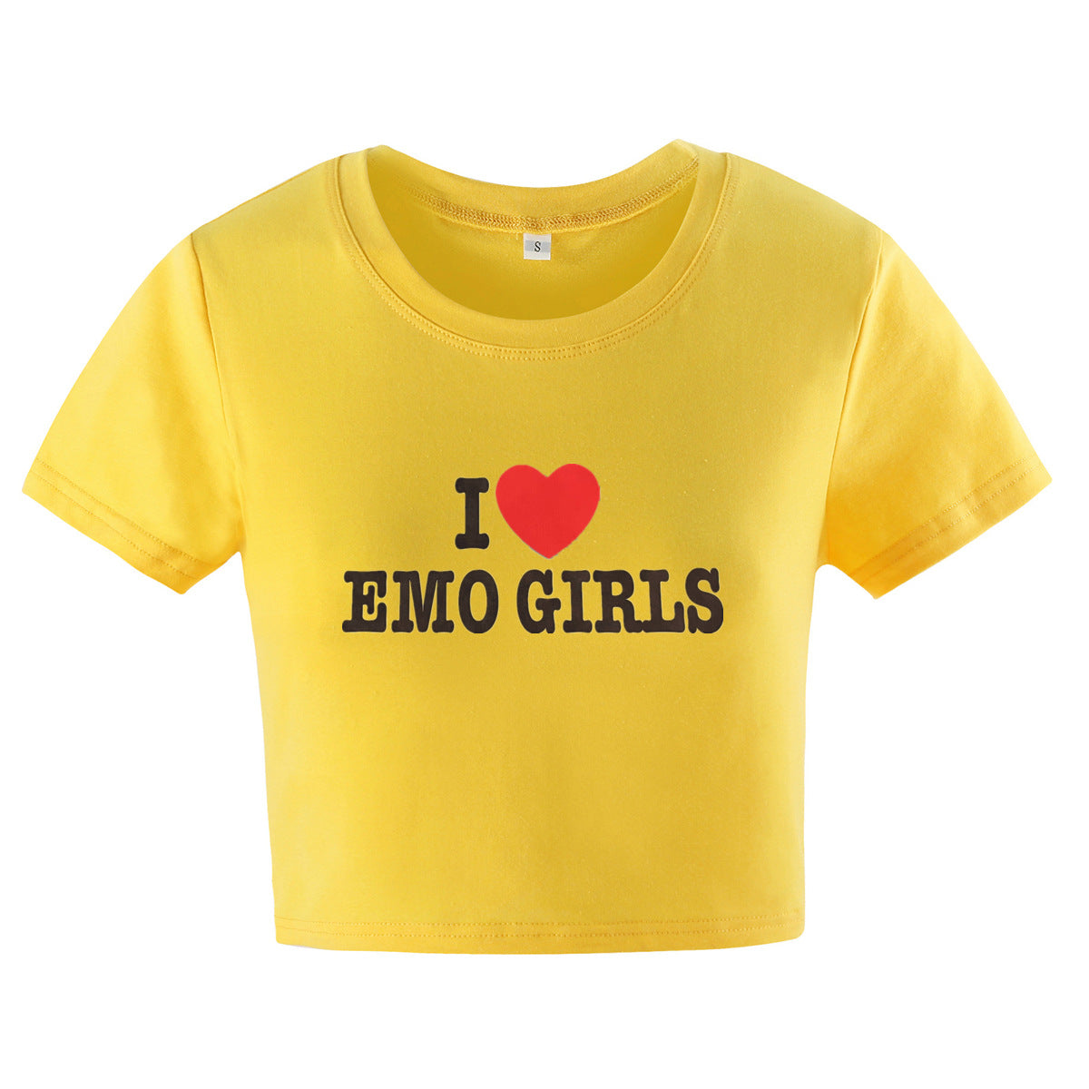 Letter Printed Slim Round Neck Short Sleeve T-shirt Top