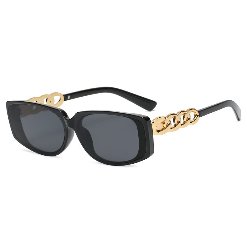 New European And American Retro Metal Chain Sunglasses
