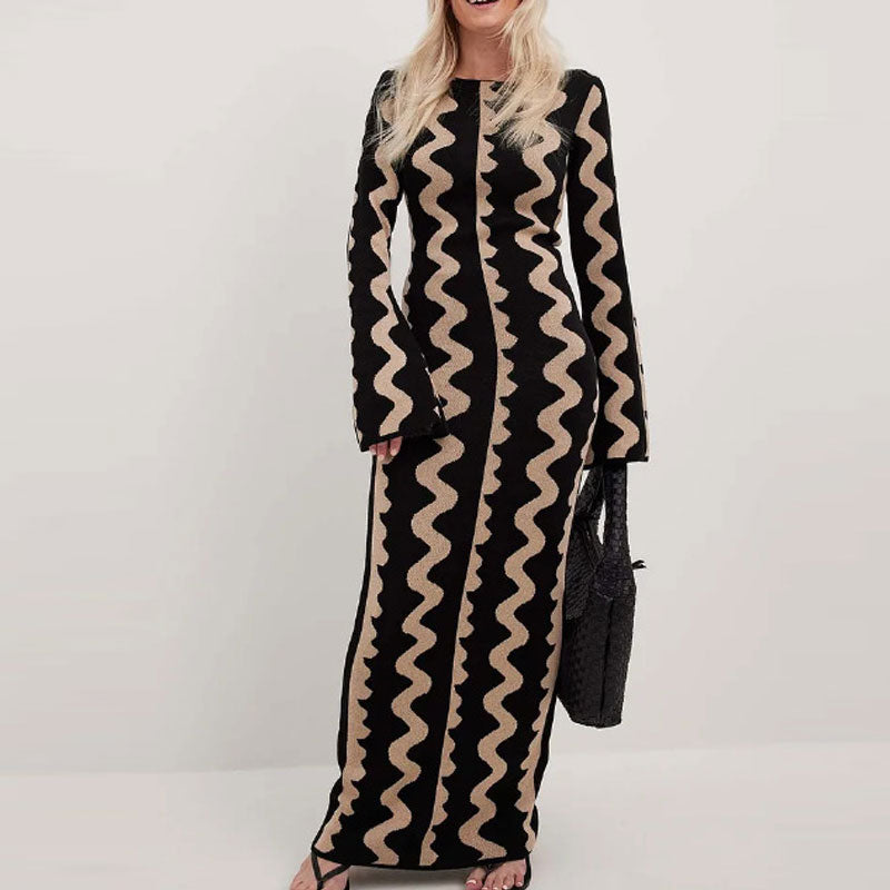 BellaVogue Printed Slim Fit Dress