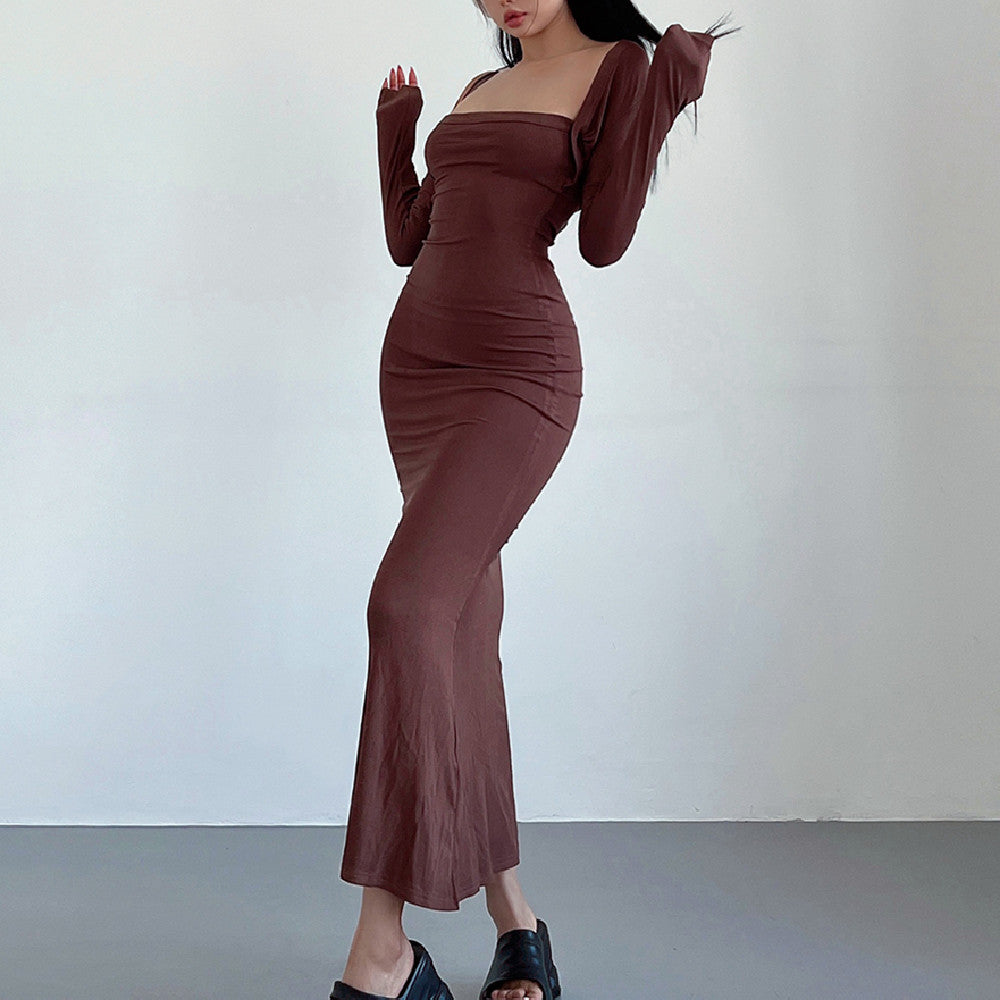Sexy Square Neck Sheath Dress