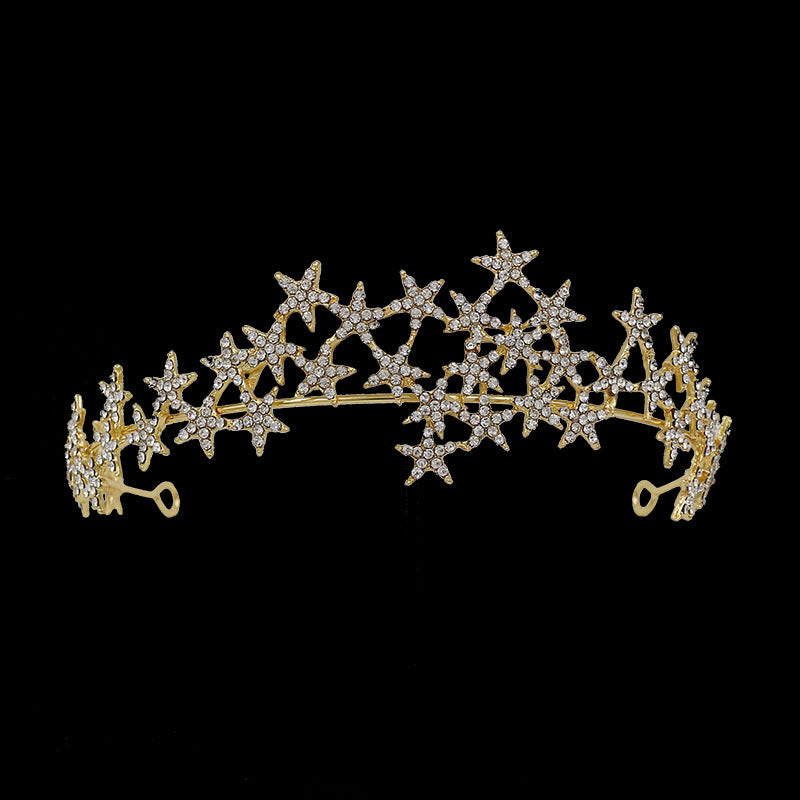 Five Pointed Star Rhinestone Bridal Headwear