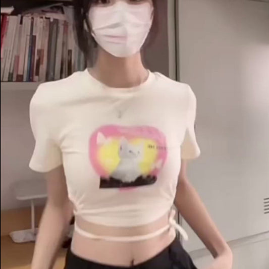 Women's Cat T-shirt Top Design Niche