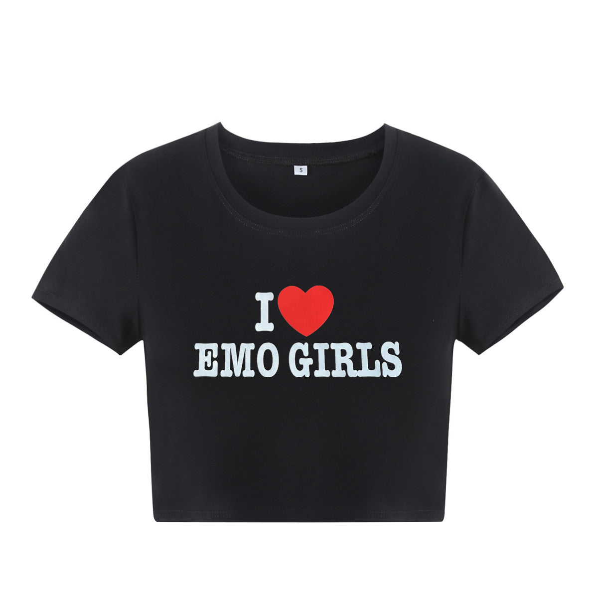 Letter Printed Slim Round Neck Short Sleeve T-shirt Top