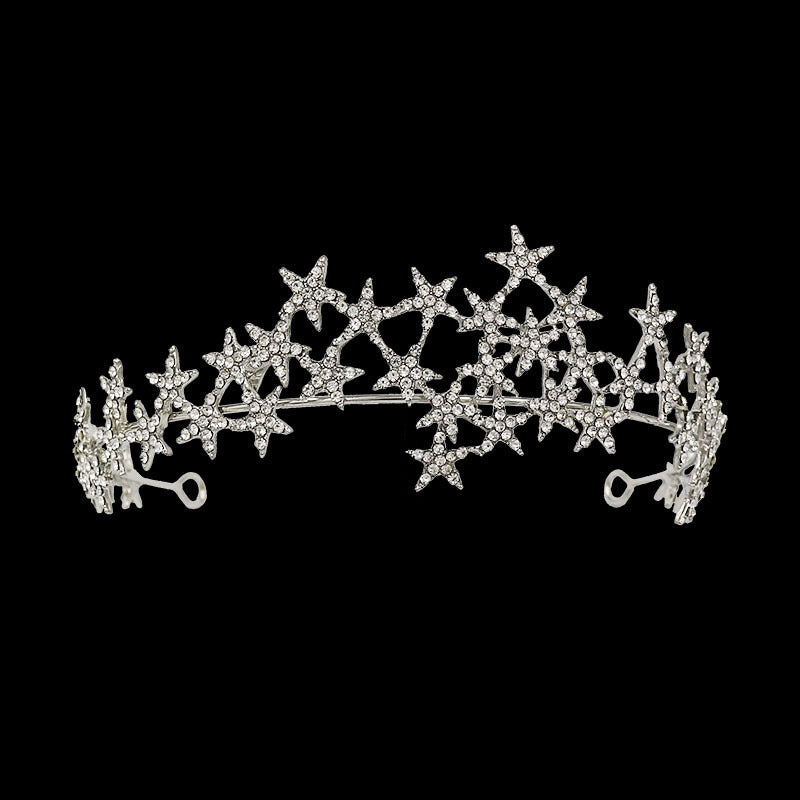 Five Pointed Star Rhinestone Bridal Headwear