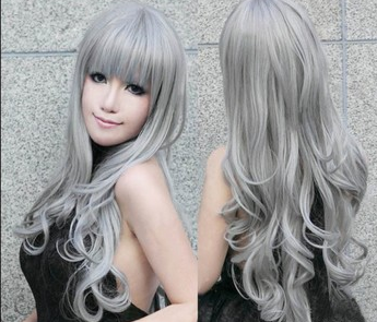 Wig High Temperature Silk 80cm Long Curly Hair