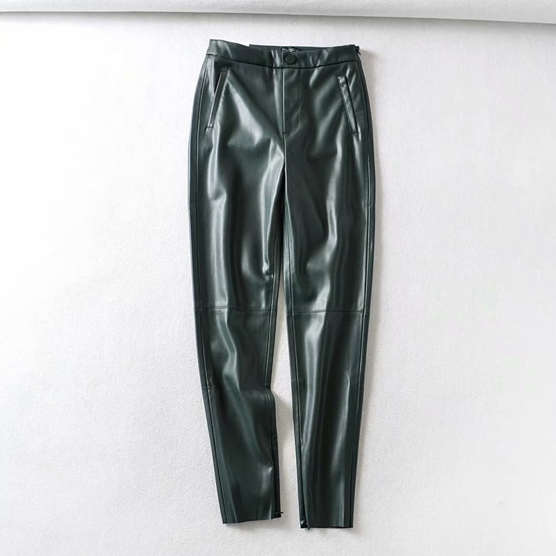 PU faux leather leggings