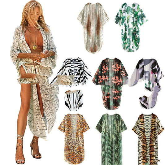 Women's New Europe And America Seaside Resort Chiffon Swimsuit