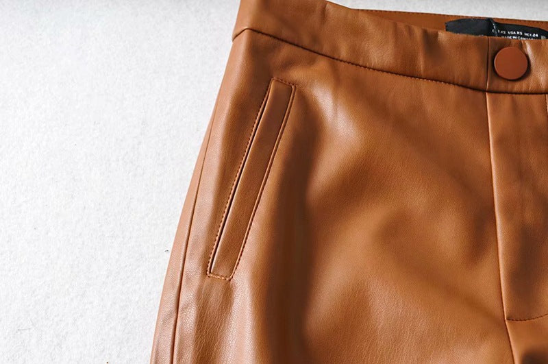 PU faux leather leggings