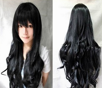 Wig High Temperature Silk 80cm Long Curly Hair