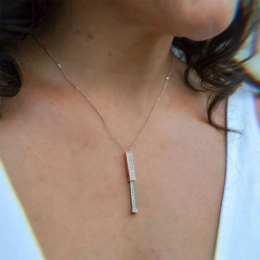 Explosive Trend Sweet Personality Necklace Zircon Inlaid Diamond Fashion Pendant Jewelry