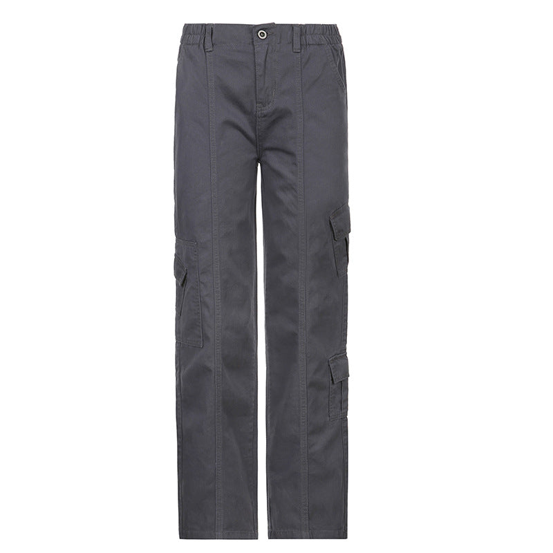 New Women's Low Waist Multi Pocket Casual Cargo Pants