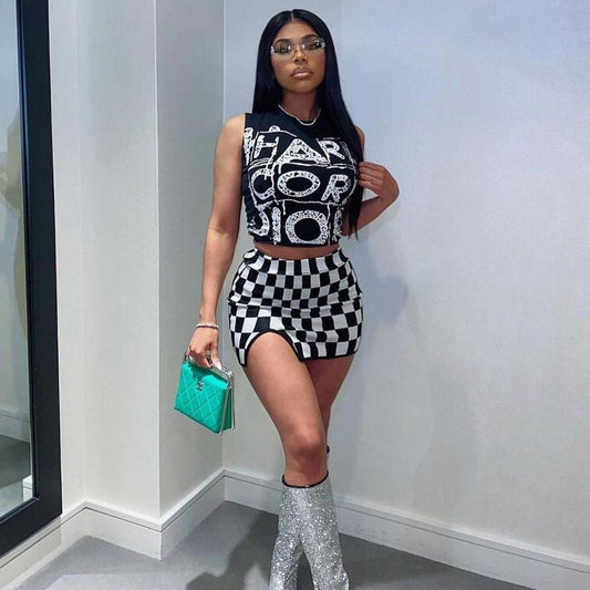 Fang Gezi Vest Short Skirt Suit Female