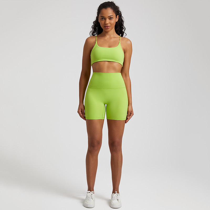 Fitness Clothes Running Sports Set Summer High Waist Buttock Lifting Speed Dry Female