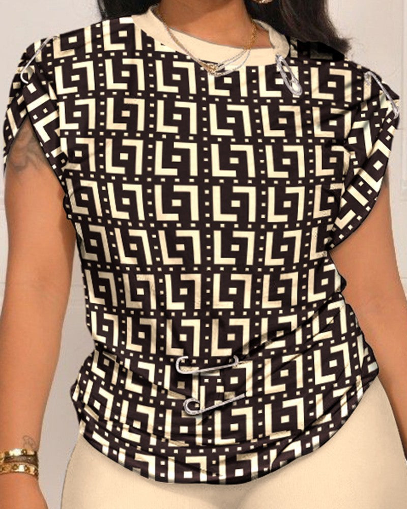 Design Sensitive Short Sleeved Digital Printing Set