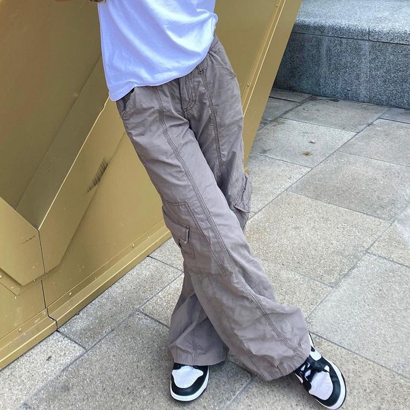 New Women's Low Waist Multi Pocket Casual Cargo Pants