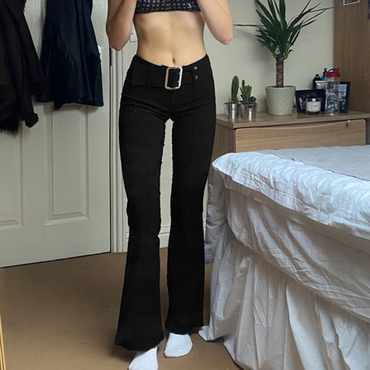 Ladies Fashion Bottoming Black Casual Trousers