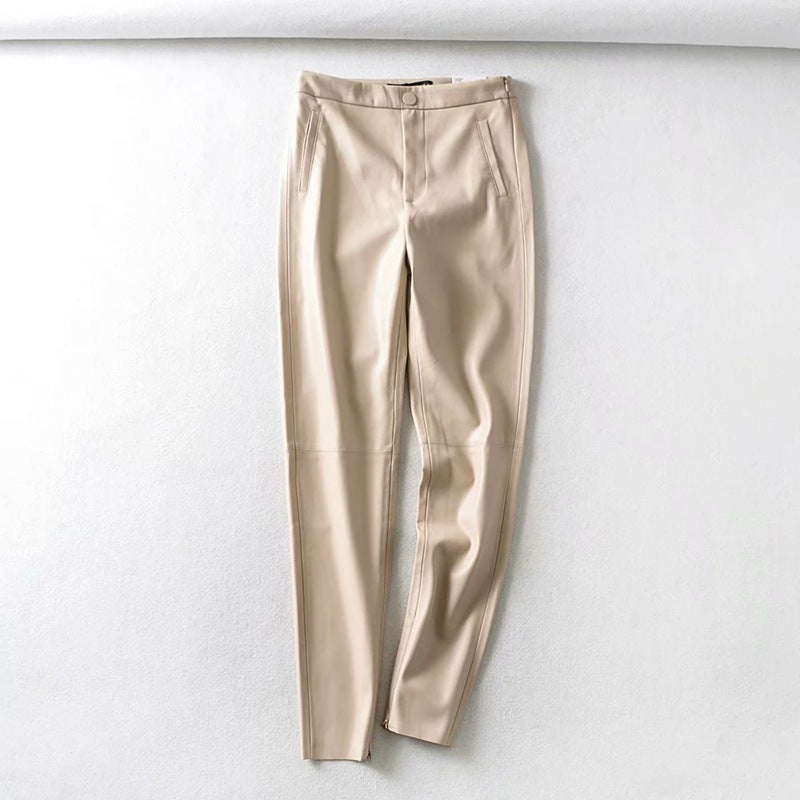 PU faux leather leggings