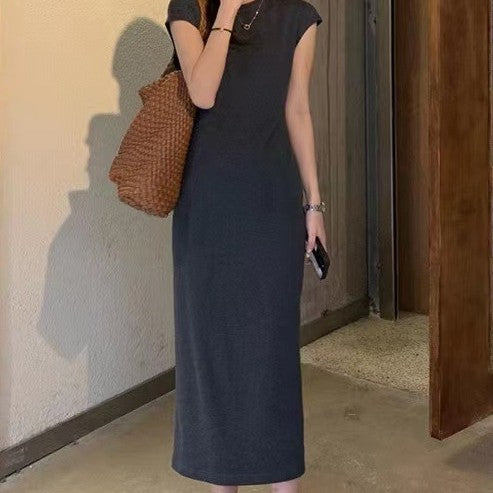 Summer Dress With Simple Shoulder Sleeves