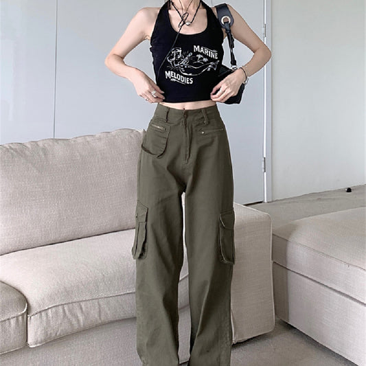 Summer New American Retro High Waist Ladies Pants