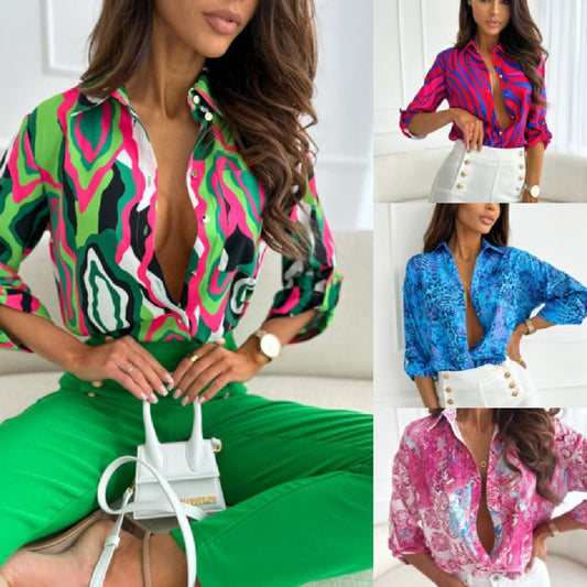 Women's Fashion Personality Printed Shirt