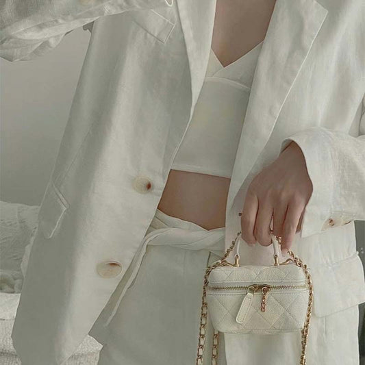 Lingge Chain Bag Cosmetic Bag Handbag Shoulder Messenger Bag