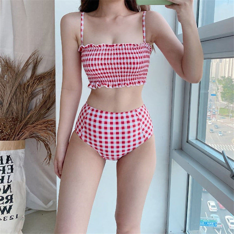 Swimsuit Women's Split Triangle Conservative Swimwear Bikini