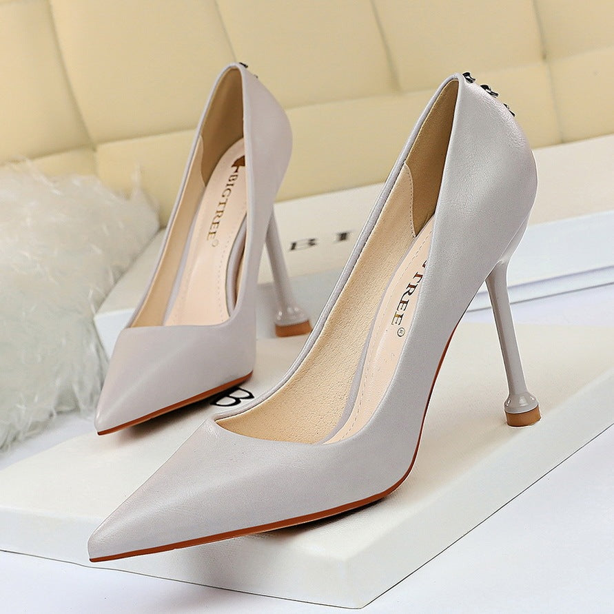Stiletto High Heels With Shallow Mouth And Pointed Toe
