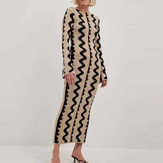 BellaVogue Printed Slim Fit Dress