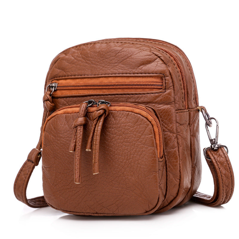New Soft Leather Shoulder Bag Retro Ladies