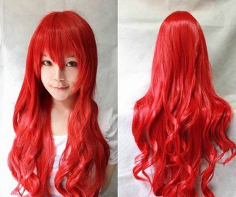 Wig High Temperature Silk 80cm Long Curly Hair