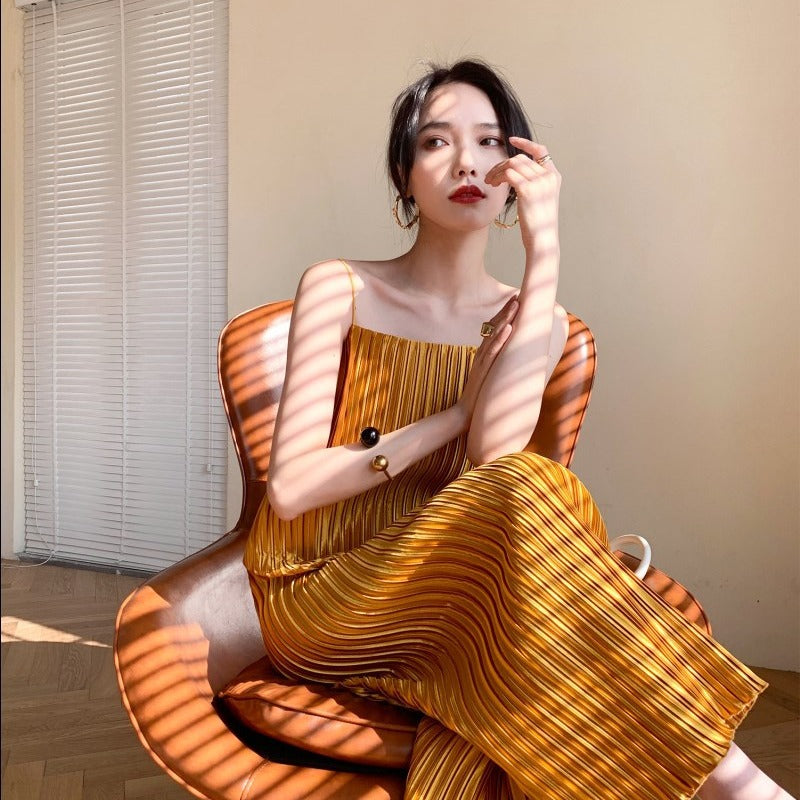 Women's Summer New Style Sanya Seaside Vacation Beach Clavicle One-shoulder Dress
