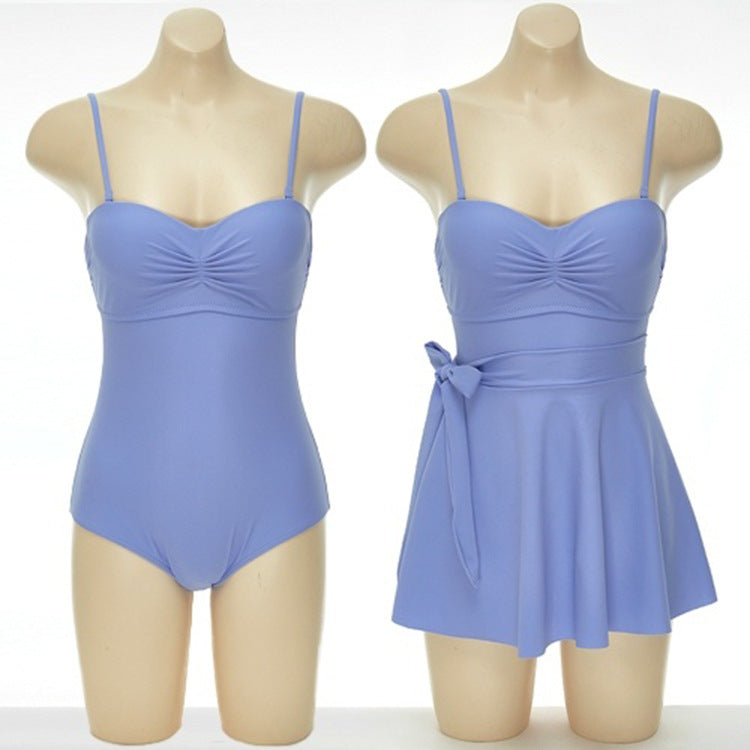 Women's Slim One Piece Swimsuit Covering Belly