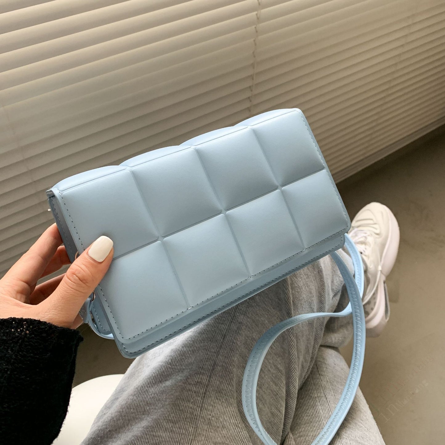 Fashion Shiny Small Square Bag Pu Single Shoulder Messenger Shoulder Bag