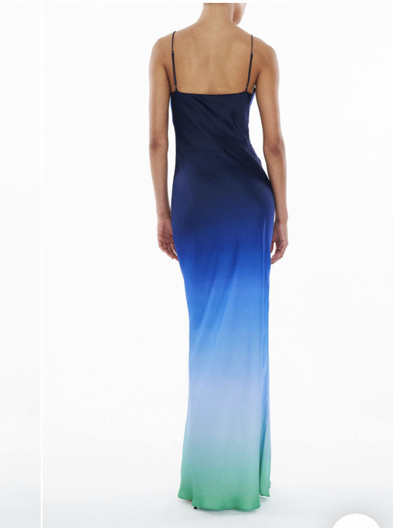 Cross V-neck Sheath Mop Dress